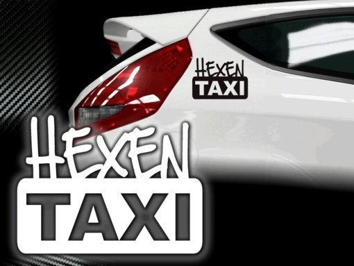 Hexe Sticker Hexen Taxi