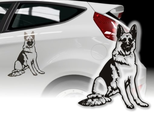 Schäferhund Autotattoo Auto Aufkleber Schäferhundaufkleber