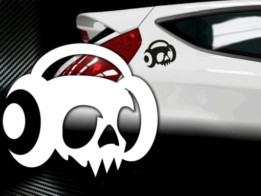 Skull Autosticker DJ