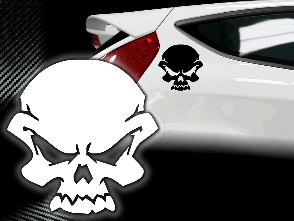 Totenkopf Autoaufkleber 🔥 ohne Hintergrund, kleine & große Motive