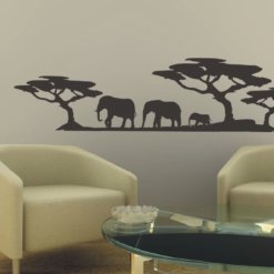 Wandtattoo Afrika mit Elefanten