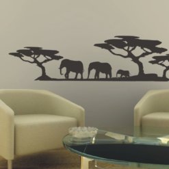 Wandtattoo Afrika mit Elefanten