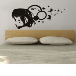 Wandtattoo Anime Sterne Manga Schmetterling