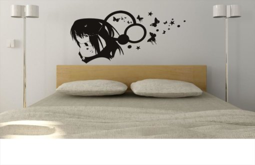 Wandtattoo Anime Sterne Manga Schmetterling