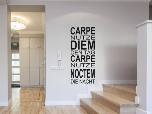 Wandtattoo Carpe Diem und Carpe Noctem