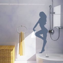 Wandtattoo Frau in der Dusche