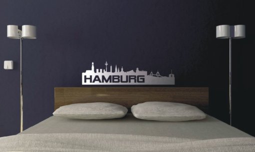 Wandtattoo Hamburg Skyline Inline