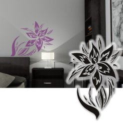 Wandtattoo Hibiskus Tribal Blume