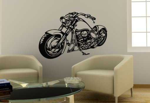 Wandtattoo Motorrad Biker Cruiser