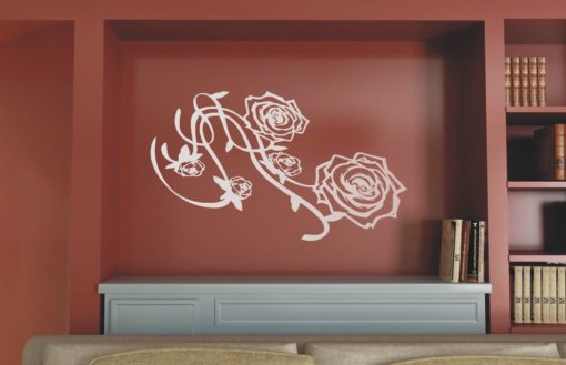 Wandtattoo Rosen Tribal