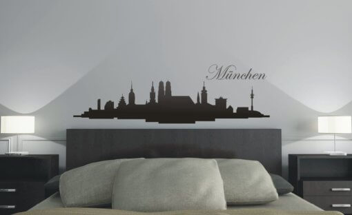 Wandtattoo Skyline München