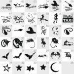 Aufkleber Hexe Besen