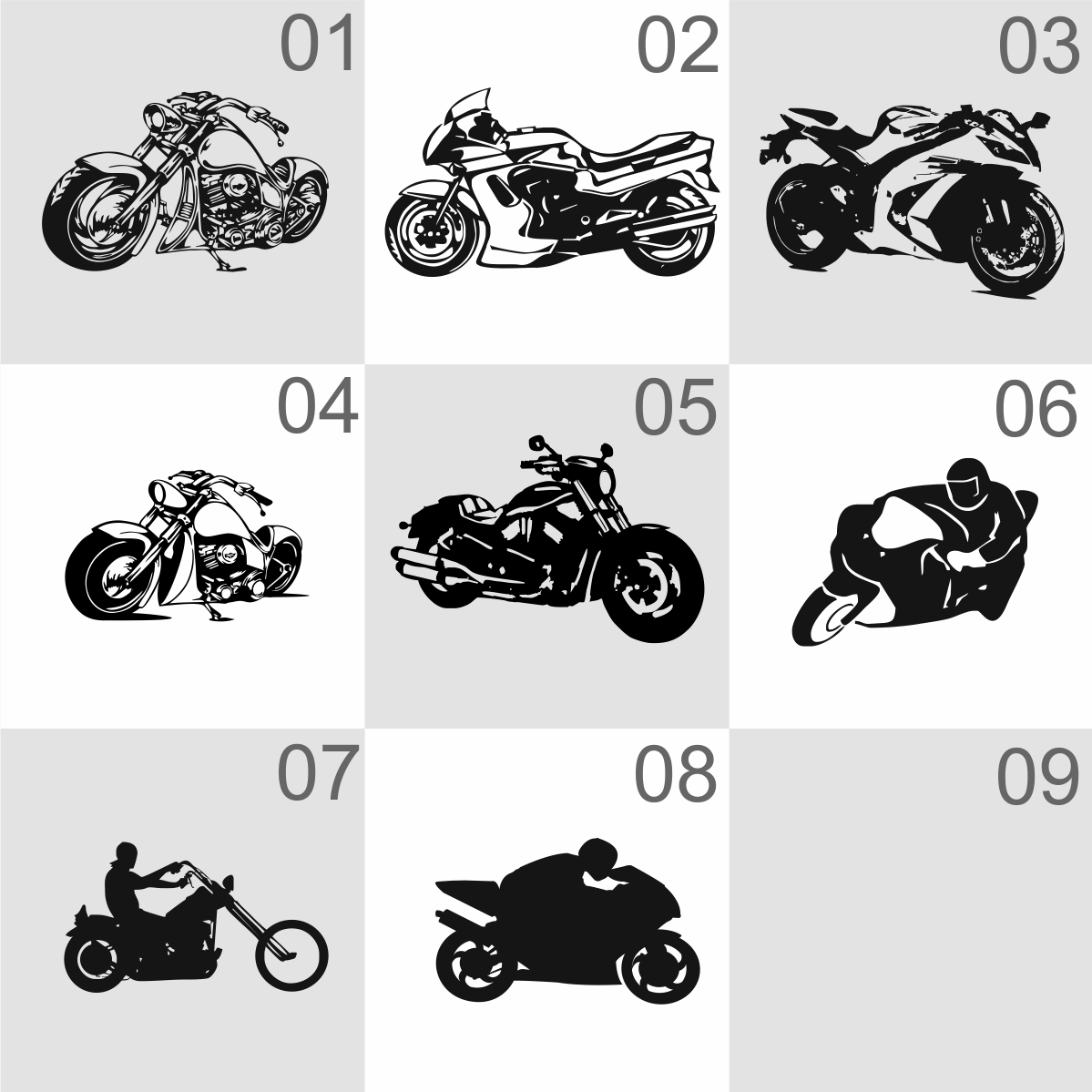 Aufkleber Motorrad Transporter 🔥 kleine & große Motive