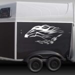 Aufkleber Pferde Anhänger